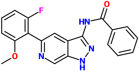 (image for) MC017416 N-(5-(2-Fluoro-6-methoxyphenyl)-1H-pyrazolo[3,4-c]pyridin-3-yl)benzamide